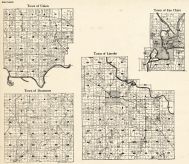 Eau Claire County - Union, Drammen, Lincoln, Eau Claire, Wisconsin State Atlas 1930c